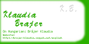 klaudia brajer business card