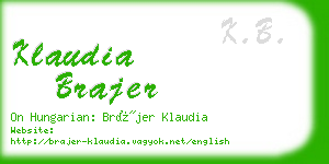 klaudia brajer business card